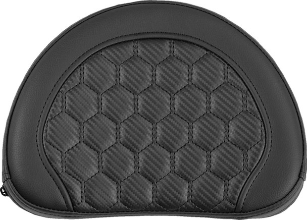 Saddlemen - 051319000 - Contoured Sissy Bar Pad - Honeycomb - Black Stitch