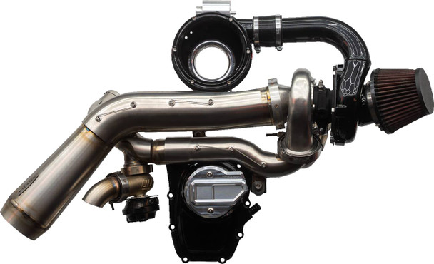 Trask - TM-7620 - Tornado Turbo Kit - Stage 2 - Stainless with Black Aluminum - Gen 2 M8