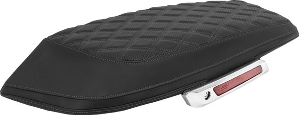 Saddlemen - L870-23-18402 - Saddlebag Lid Covers - Lattice - Gray Stitch - FLH/FLT '23-'25