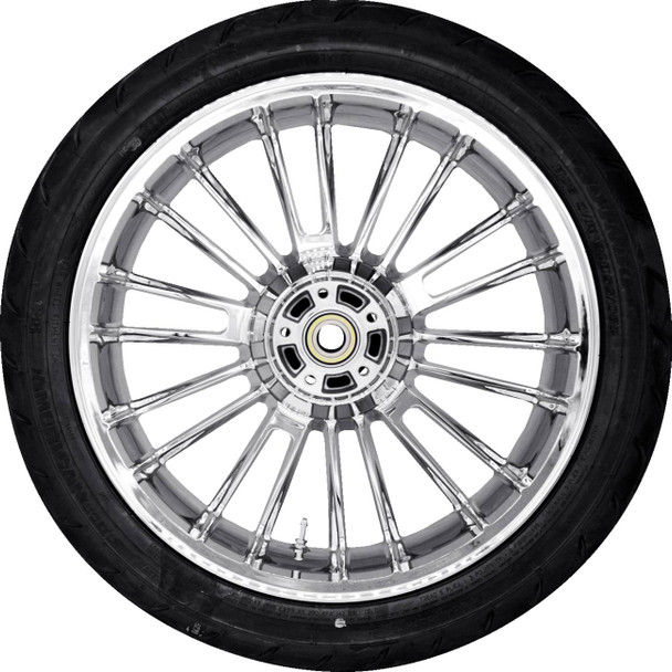 Coastal Moto - PKG2-ATL185CH-ABST - Atlantic Rear Wheel - Chrome (18") | Dunlop AE2 Tire (180/55B18)