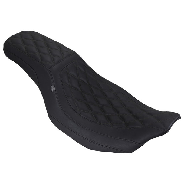 Mustang - Double Diamond Low Squareback Seat fits '23-'26 FLH/FLT Models