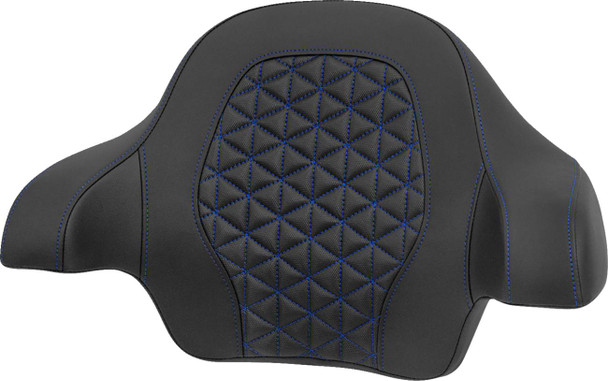 Saddlemen - 814-07-21101 - Tour-Pak® Passenger Pad - Tri-Gripper - Blue Stitch - FLH/FLT '14-'25