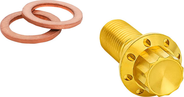 Arlen Ness - 300-826 - Banjo Bolt - 3/8"-24 - Gold