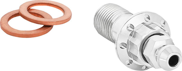 Arlen Ness - 300-821 - Banjo Bolt with Bleeder - 10mm - Polished