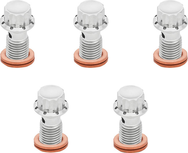 Arlen Ness - 300-863 - Banjo Bolt 5-Pack - M12x1.25 - Polished