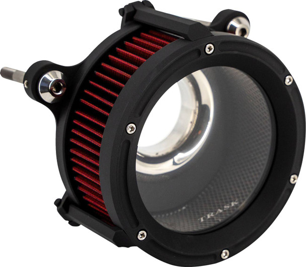 Trask - 68 mm Flat Black Assault Charge Air Cleaner for Harley M8 Gen 2 Model