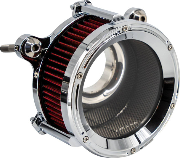 Trask - Chrome 68 mm Assault Charge Air Cleaner for Harley M8 Gen 2 Models