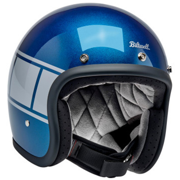 Biltwell - Metallic Blue/Silver Bonanza Holeshot Helmet