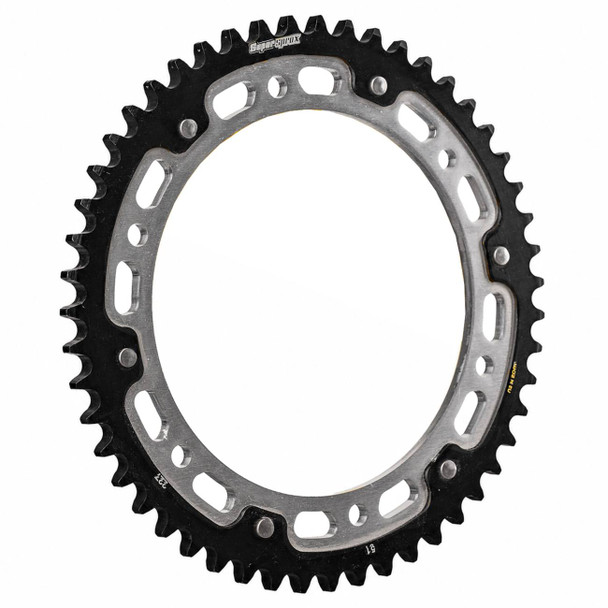 Supersprox - RST-725:53-SLV - Stealth Rear Sprocket - 53 Tooth - Black/Silver - FLH/FLT