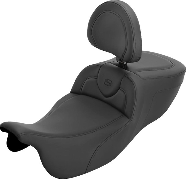 Saddlemen - 815-07-188BR - Roadsofa™ Extended Reach Seat - with Backrest - Plain - FLRT/FLTRT '15-'25