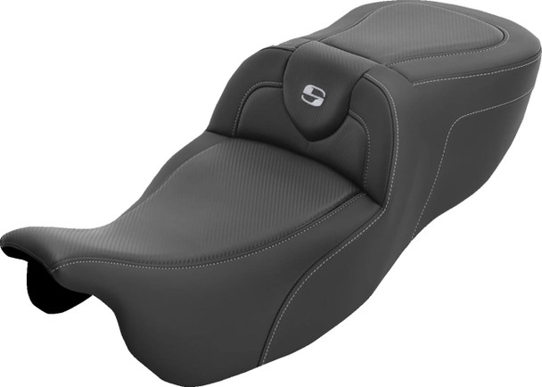 Saddlemen - 815-07-186 - Roadsofa™ Extended Reach Seat - without Backrest - Carbon Fiber - FLRT/FLTRT '15-'25