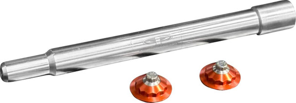 Paul Yaffe Bagger Nation - PYO:YAXLE-08-TP-OR - Y-Axle with 12 Point Style Axle Cover Kit - Custom - Front - Orange - 25 mm
