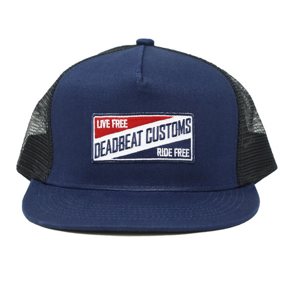  Deadbeat Customs Live Free Blue Snapback Hat 