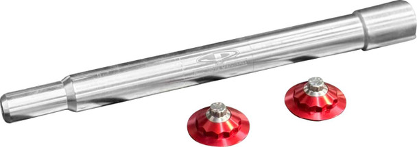 Paul Yaffe Bagger Nation - PYO:YAXLE-07-TP-RD - Y-Axle with 12 Point Style Axle Cover Kit - Custom - Front - Red - 1"