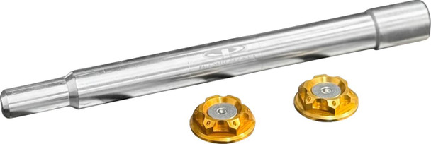 Paul Yaffe Bagger Nation - PYO:YAXLE-08-HT-GD - Y-Axle with Turret Style Axle Cover Kit - Custom - Front - Gold - 25 mm