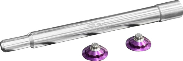 Paul Yaffe Bagger Nation - PYO:YAXLE-08-TP-PR - Y-Axle with 12 Point Style Axle Cover Kit - Custom - Front - Purple - 25 mm