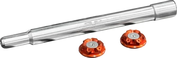 Paul Yaffe Bagger Nation - PYO:YAXLE-07-HT-OR - Y-Axle with Turret Style Axle Cover Kit - Custom - Front - Orange - 1"
