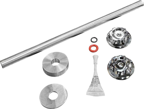 Paul Yaffe Bagger Nation - PYO:YHTR-18L-CH - Axle Cover Kit - Y-Axle Rod - Front - Standard/Turret - Chrome