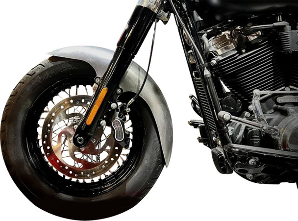 Paul Yaffe Bagger Nation - PYO:CAFE-OEM-M8ST-S - Cafe Front Fender - OEM 19" Wheel - With Satin Finish Fork Adapters - HD