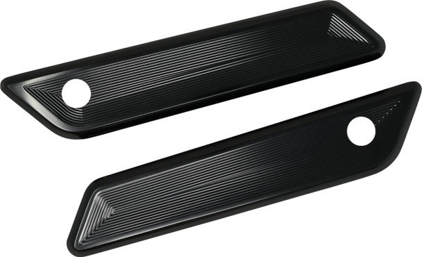 Kodlin Usa - K59493 - Saddlebag Latch Covers - Gloss Black - Vektor - FLH/FLT '23-'26