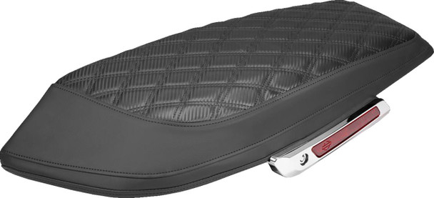 Saddlemen - L870-23-20700 - Saddlebag Lid Covers - Lattice - Carbon Fiber - Black Stitch - FLH/FLT '23-'26
