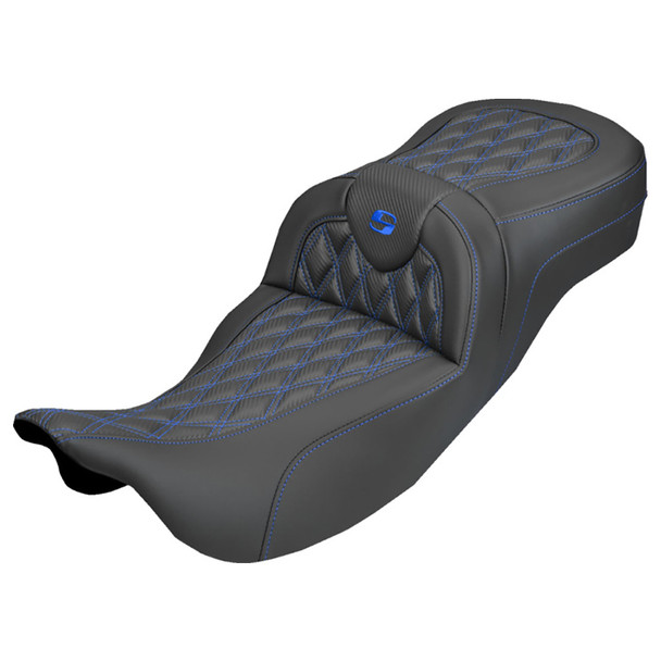 Saddlemen - Lattice Extended Reach Roadsofa™ Carbon Fiber Seat without Backrest fits '08-'25 FL Model