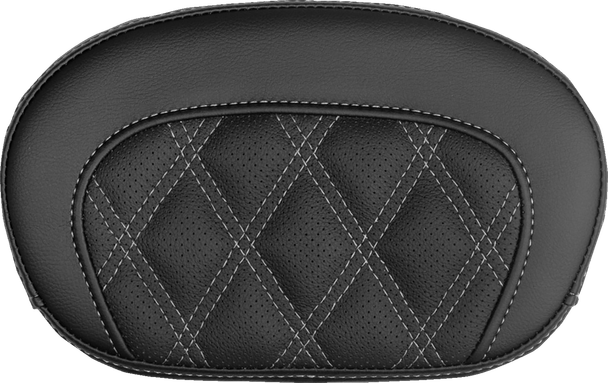 Saddlemen Mini Contour Sissy Bar Pad - Lattice Stitch - Silver Stitch 061018405