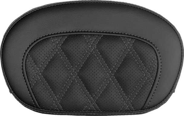Saddlemen - 061018402 - Mini Contour Sissy Bar Pad - Lattice Stitch - Gray Stitch