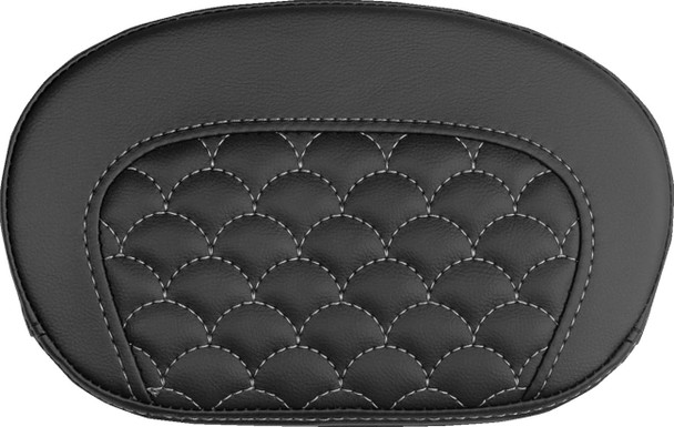 Saddlemen - 061020905 - Mini Contour Sissy Bar Pad - Dragon Scale - Silver Stitch