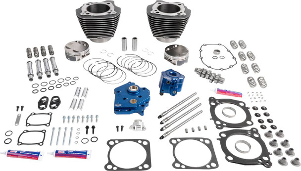 S&S Cycle - 310-1388A - 132" Power Package - Oil Cooled - 496 Chain Drive -