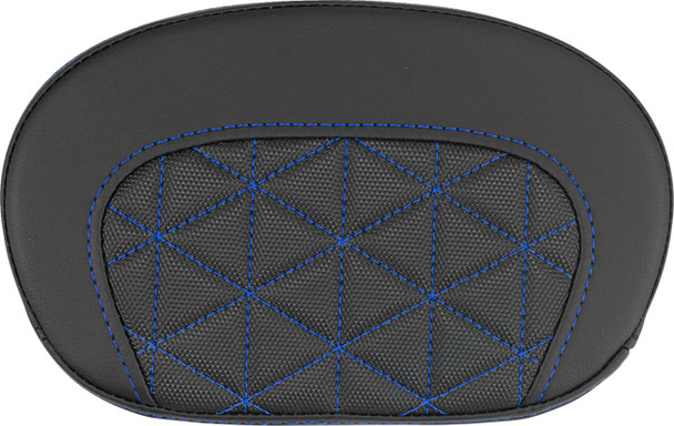 Saddlemen - 061021101 - Mini Contour Sissy Bar Pad - Tri-Gripper - Blue Stitch