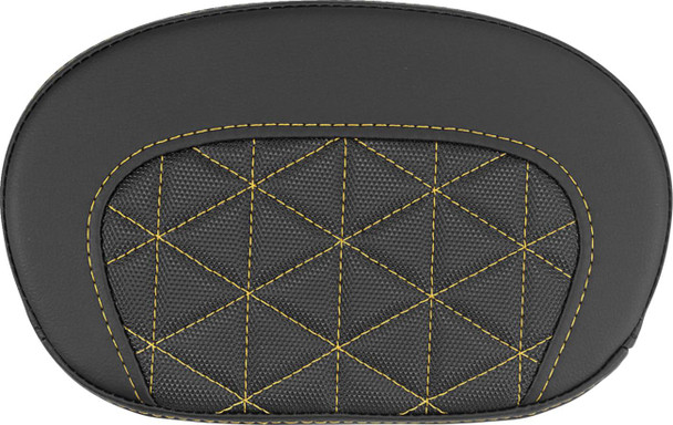 Saddlemen - 061021107 - Mini Contour Sissy Bar Pad - Tri-Gripper - Gold Stitch