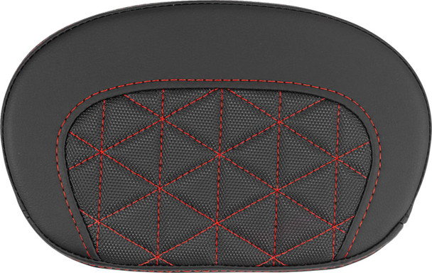 Saddlemen - 061021104 - Mini Contour Sissy Bar Pad - Tri-Gripper - Red Stitch