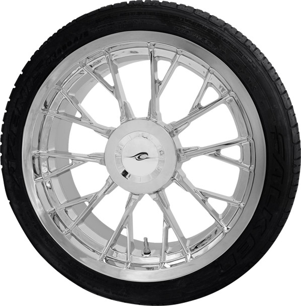 Coastal Moto - PKG-MAR-187T-CH - Marlin 3D Rear Wheel - Chrome (18") | FalkenTire 215/45R18 - Trike