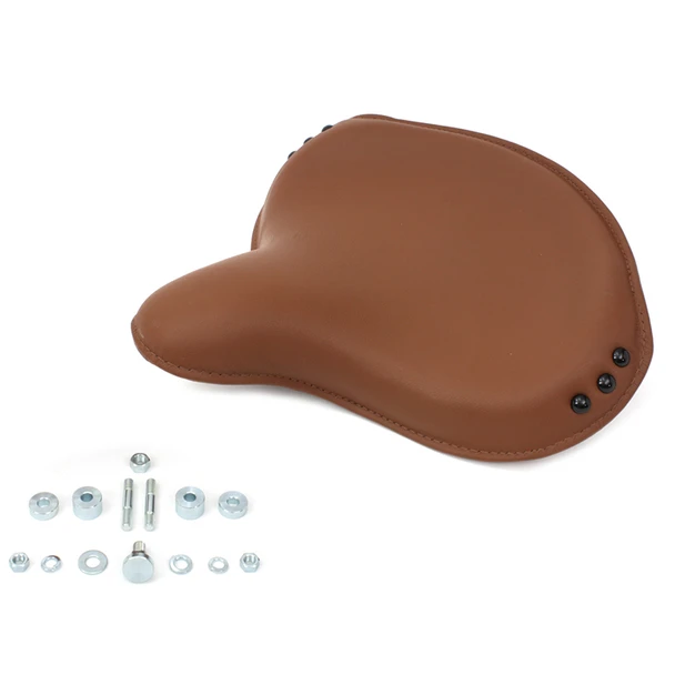 Corbin Gentry - Replica Brown Leather Army Solo Seat fits '41-'84 FL, '36-'40 EL Models (OEM #3181-41)