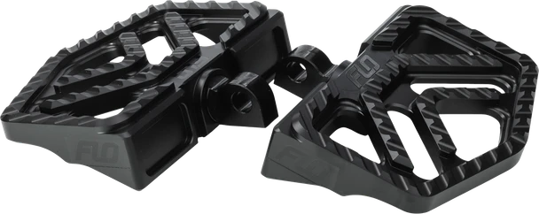 Flo Motorsports - V-800V4 - Savage V4 Mini Floorboards - Fits Harley-Davidson Dyna, FXR, Sportster, Softail & Touring - Black