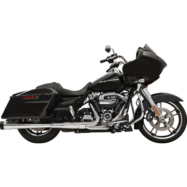 Bassani Exhaust - 4" DNT® Megaphone Mufflers W/ Acoustically-Tuned Baffle fits '17-'24 Touring Models - Chrome W/ Chrome End Cap