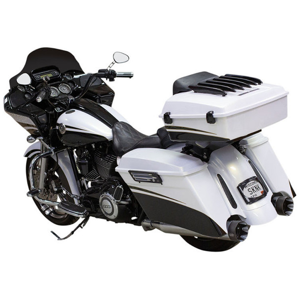 S&S Cycle - Shadow Muffler Kit W/ Black Highlighted Machined End Cap fits '95-'08 Touring Models - Chrome