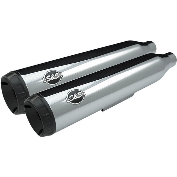 S&S Cycle - Grand National Slip-On Mufflers fits '95-'17 Dyna Models - Chrome