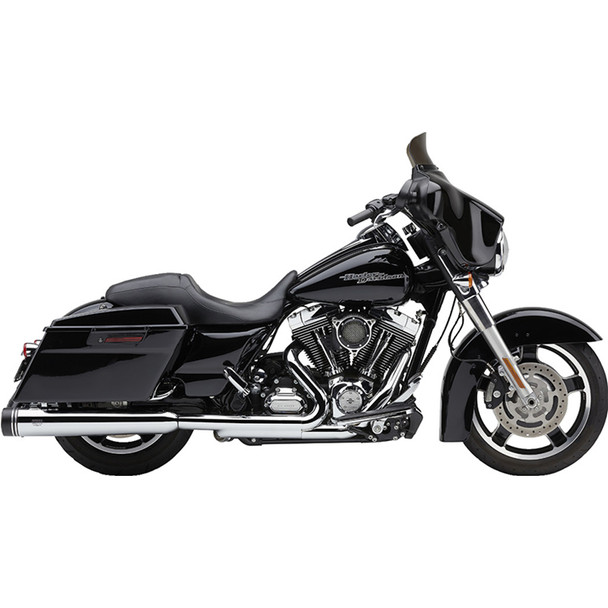 Cobra - 4.5" Gen 2 Neighbor Haters® Series Mufflers W/ Black Outer Tip fits '95-'16 Harley Touring Models (Exc. '15-'16 FLRT Models) - Chrome