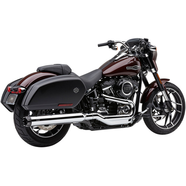 Cobra - Dual Cut Slip-On Mufflers fits '18-'22 Softail Sport Glide Models - Chrome