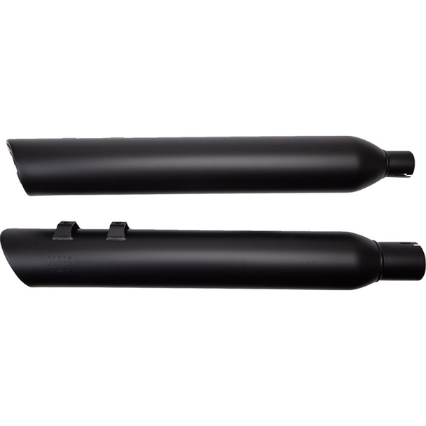 Cobra - 4" 909 Twin Mufflers fits '17-'23 Touring Models - Raven Black