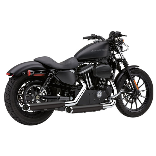 Cobra - 3" Slip-On Mufflers fits '04-'13 Sportster Models - Raven Black