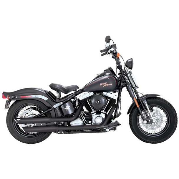 Vance & Hines - 3" Twin Slash Slip-On Mufflers fits '08-'09 Softail Models - Black