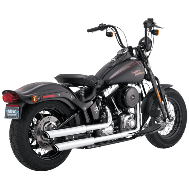 Vance & Hines - 3" Twin Slash Slip-On Mufflers fits '08-'09 Softail Models - Chrome