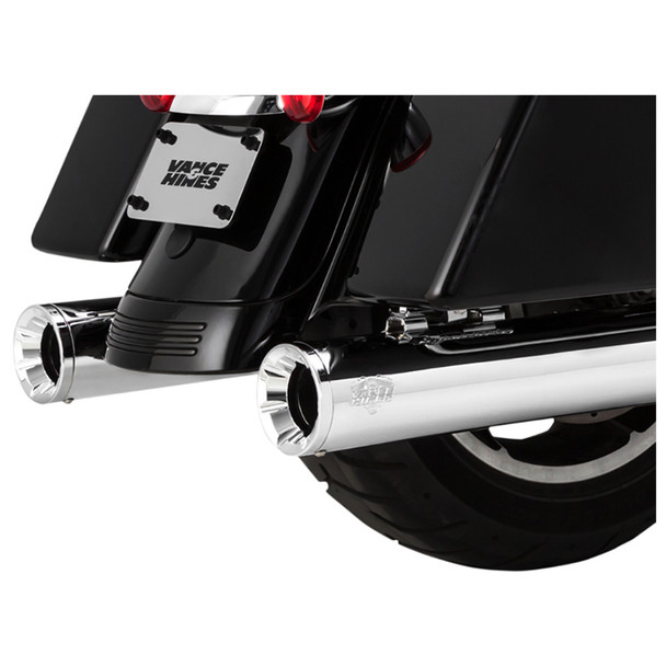 Vance & Hines - 4" Eliminator 400 Slip-On Mufflers fits '17-'23 Touring Models - Chrome