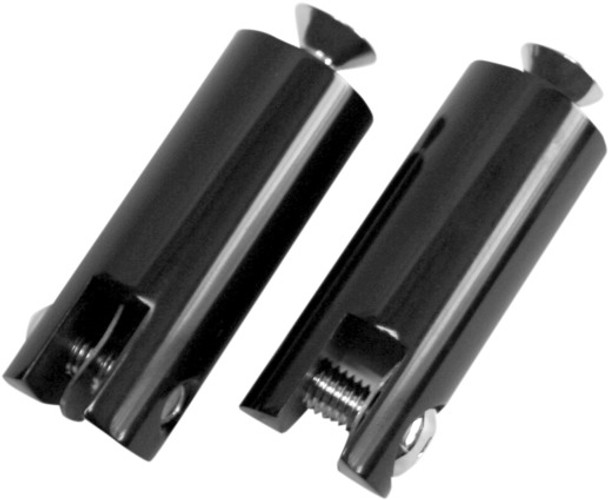  Accutronix - Footpeg Mounts - 2 1/2" Front Peg Mounts with 3/8"-16 x 1 1/2" Mounting Bolts - Black (Open Box) 