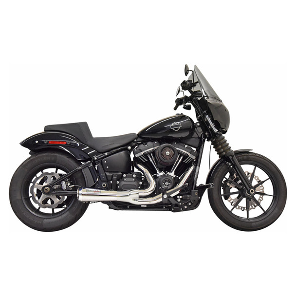 Bassani - 2-into-1 Ripper Short Exhaust System fits '18-'23 Softail Models - Chrome