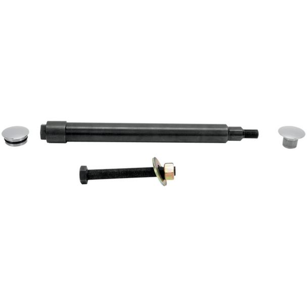 Klock Werks - Flush-Mount Front Axles fits '00-'07 Touring Models (25MM (1") Clamping Area) (Black W/ Polished End Caps)