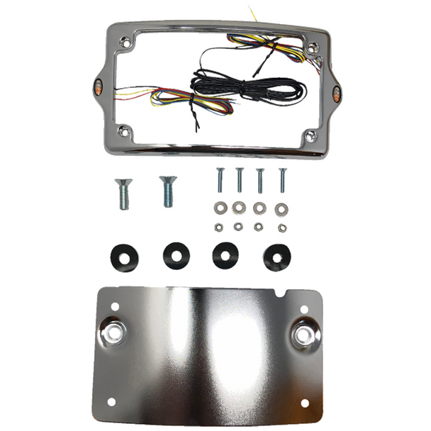 Kodlin - Curved LED License Plate Mount W/ Signals fits '13-'23 Touring Models